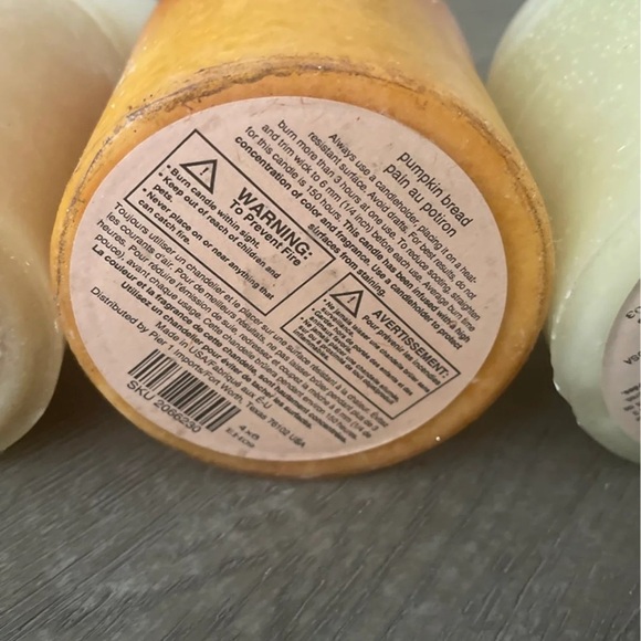 Bundle of 6 pre-loved autumnal colored candles - Picture 3 of 12